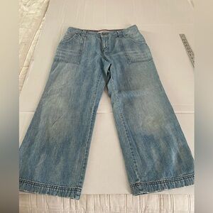 Tommy Hilfiger Wide-Leg Denim Jeans Light Wash Women’s Size 6 Inseam 24.5